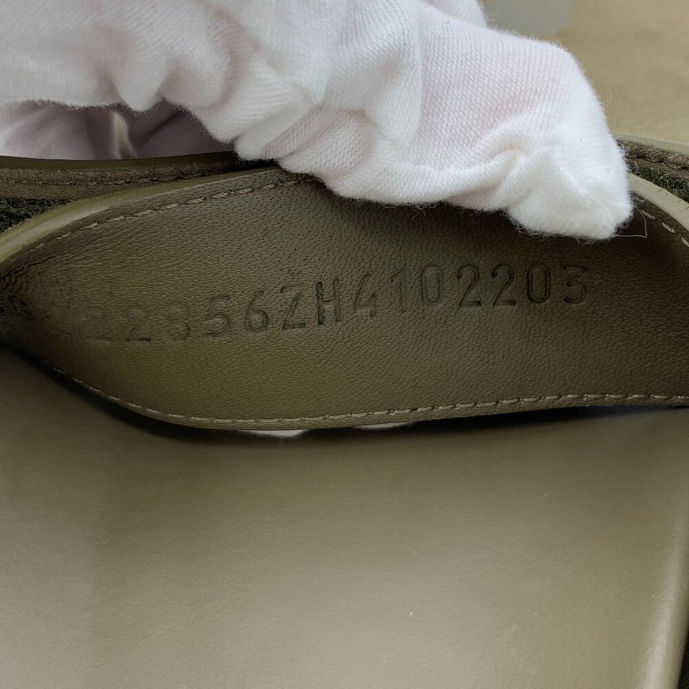 Hermès Mens Suede Leather Sandals Olive Green Slide Slip-On Footwear - Picture 7 of 8